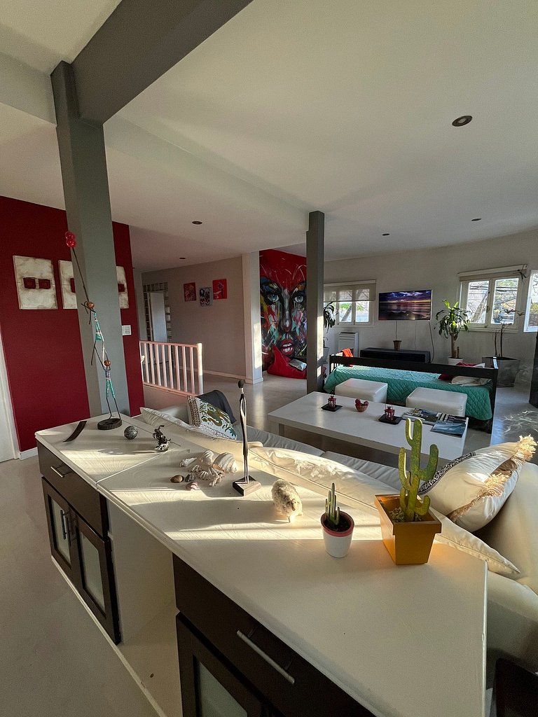 House with barbecue area and garage - In Golf/Alem Area