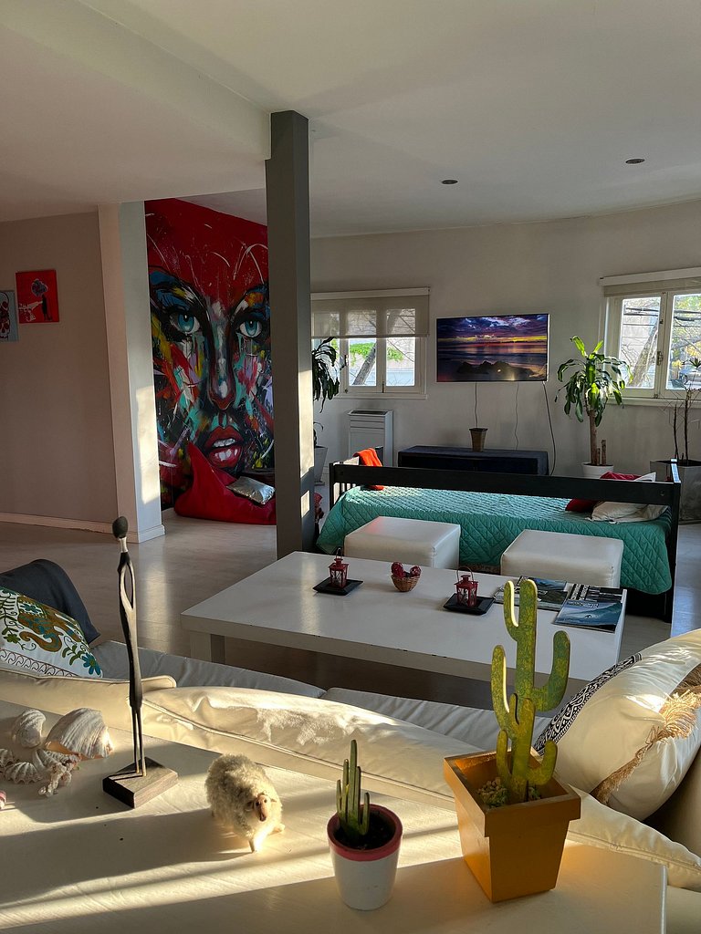 House with barbecue area and garage - In Golf/Alem Area