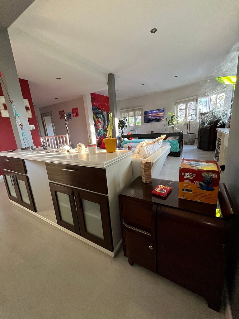 House with barbecue area and garage - In Golf/Alem Area