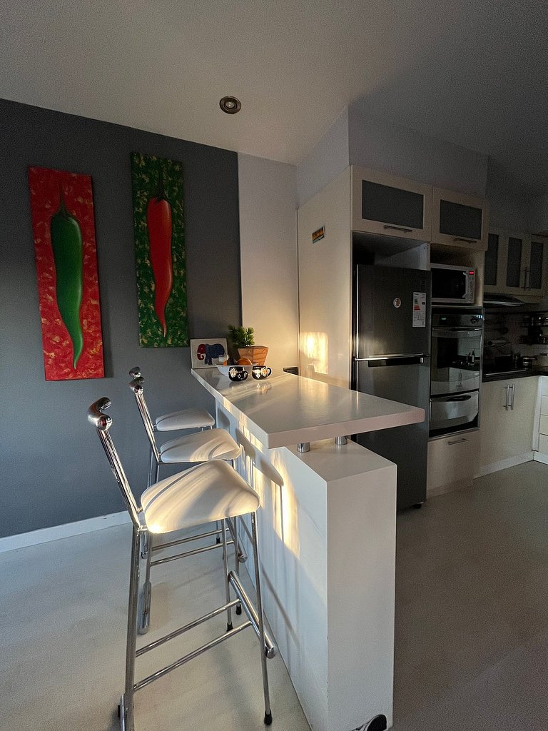 House with barbecue area and garage - In Golf/Alem Area