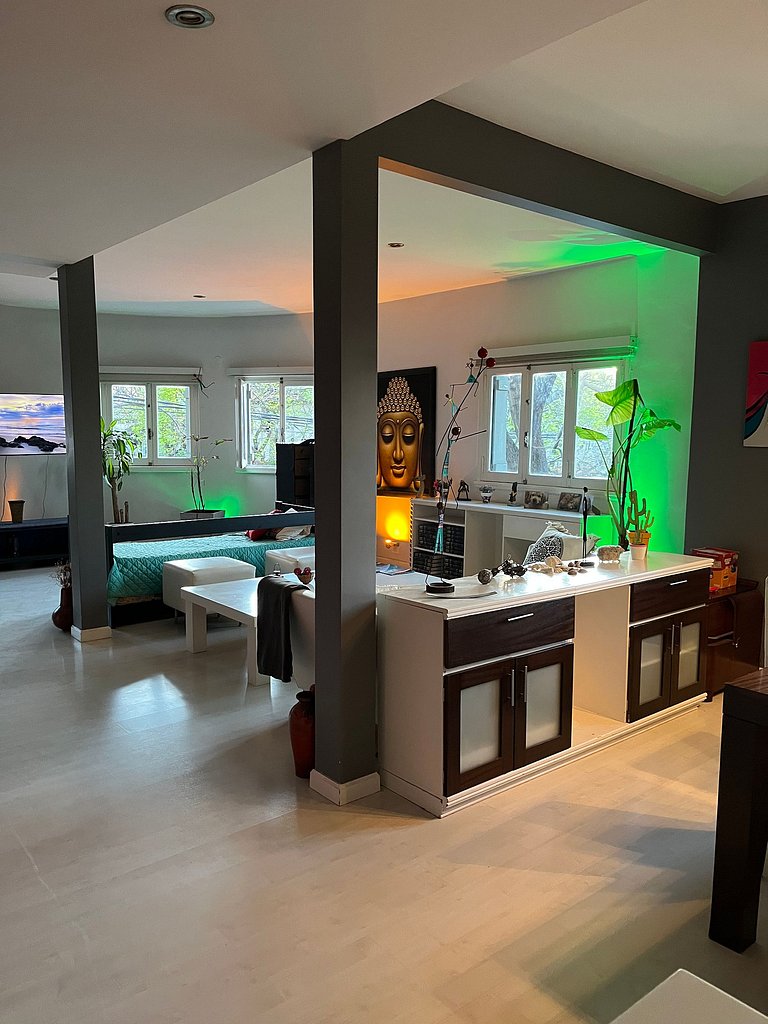 House with barbecue area and garage - In Golf/Alem Area