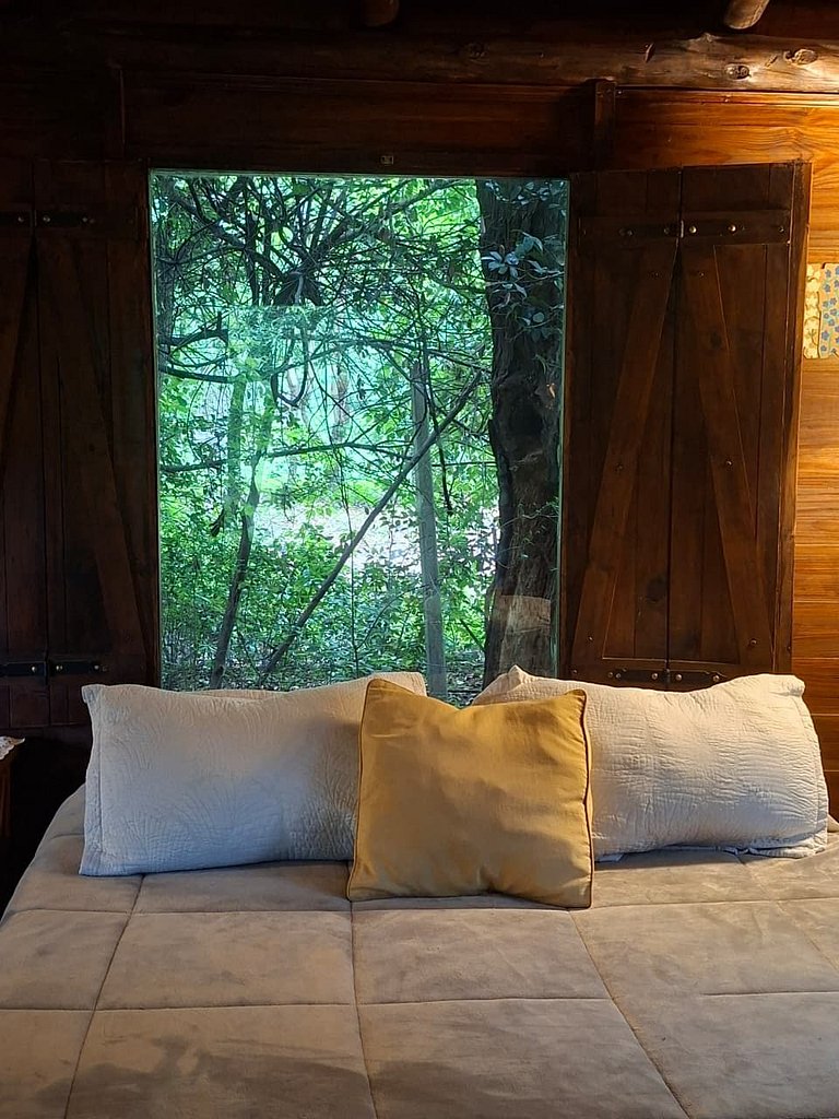 Cabaña en complejo con pileta y verde #C